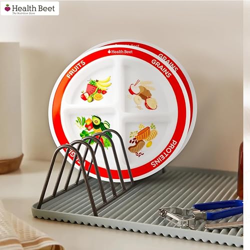 Health Beet MyPlate Portion Control Plate – 4 Divided Sections for
